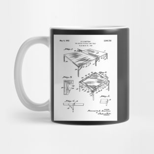 Table Tennis Patent - Tennis Art - Black And White Mug